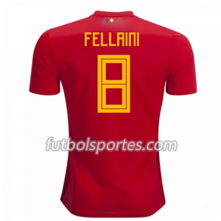 Camisetas Bélgica Fellaini 8 Primera Equipacion Mundial 2018